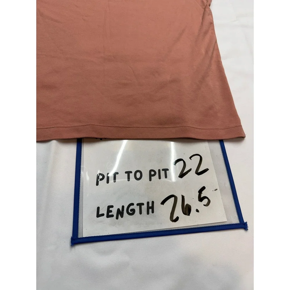 BANANA REPUBLIC Mens Large Salmon Short Sleeve Cotton Dress Polo Shirt P19